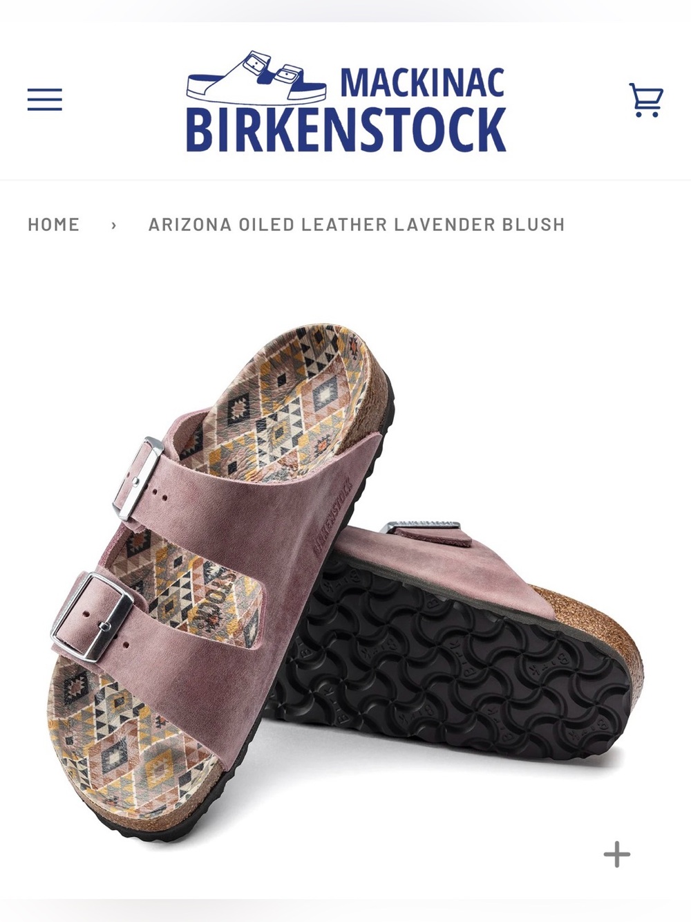 Birkenstock Arizona Lavender Blush Softbed 38 RARE